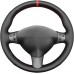 111Loncky Black Genuine Leather Steering Wheel Cover for Alfa Romeo 147 2000-2010 / GT 2004-2010 Car Interior Accessories