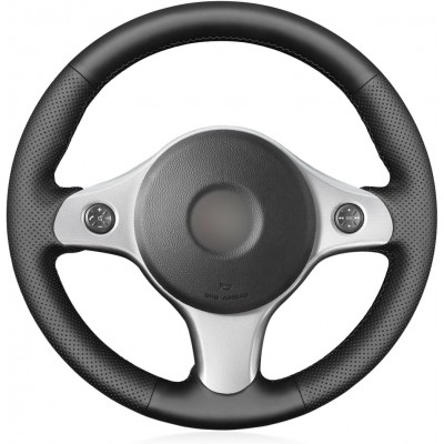 Loncky Black Genuine Leather Steering Wheel Cover for Alfa Romeo 159 2006-2011 Car Interior Accessories