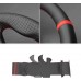 111Loncky Black Genuine Leather Steering Wheel Cover for Alfa Romeo Giulietta 2014-2021 / MiTo 2014-2019 Car Interior Accessories