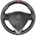 111Loncky Black Genuine Leather Steering Wheel Cover for Alfa Romeo Giulietta 2014-2021 / MiTo 2014-2019 Car Interior Accessories