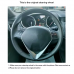 111Loncky Black Genuine Leather Steering Wheel Cover for Alfa Romeo Giulietta 2014-2021 / MiTo 2014-2019 Car Interior Accessories