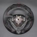 111Loncky Black Genuine Leather Steering Wheel Cover for Alfa Romeo Giulietta 2014-2021 / MiTo 2014-2019 Car Interior Accessories