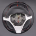 111Loncky Black Genuine Leather Carbon Fiber Steering Wheel Cover for Alfa Romeo Giulietta 2010 2011 2012 2013 2014 Mito 2008 2009 2010 2011-2015 Car Interior Accessories