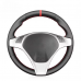 111Loncky Black Genuine Leather Carbon Fiber Steering Wheel Cover for Alfa Romeo Giulietta 2010 2011 2012 2013 2014 Mito 2008 2009 2010 2011-2015 Car Interior Accessories