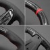 111Loncky Black Genuine Leather Steering Wheel Cover for Alfa Romeo Giulia Quadrifoglio 2020-2022 / Stelvio Quadrifoglio2020-2022 Car Interior Accessories