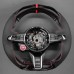 111Loncky Black Genuine Leather Steering Wheel Cover for Alfa Romeo Giulia Quadrifoglio 2020-2022 / Stelvio Quadrifoglio2020-2022 Car Interior Accessories