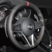 111Loncky Auto Custom Fit OEM Black Genuine Leather Car Steering Wheel Cover for Alfa Romeo Giulia 2017 Stelvio 2017 Accessories 