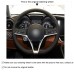 111Loncky Auto Custom Fit OEM Black Genuine Leather Car Steering Wheel Cover for Alfa Romeo Giulia 2017 Stelvio 2017 Accessories 