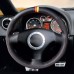 111Loncky Auto Custom Fit OEM Black Genuine Leather Car Steering Wheel Cover for A2 8Z A3 8L Sportback A4 B6 Avant A6 C5 A8 D2 TT 8N S3 S4 RS4 RS6 Accessories