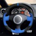 111Loncky Auto Custom Fit OEM Black Genuine Leather Car Steering Wheel Cover for A2 8Z A3 8L Sportback A4 B6 Avant A6 C5 A8 D2 TT 8N S3 S4 RS4 RS6 Accessories