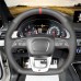 111Loncky Auto Custom Fit OEM Black Genuine Leather Car Steering Wheel Cover for Audi Q3 2018-2019 Q5 SQ5 2017-2019 Q7 SQ7 2015-2019 Q8 SQ8 2018-2019 Accessories 