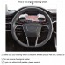 111Loncky Auto Custom Fit OEM Black Genuine Leather Car Steering Wheel Cover for Audi A6 (C8) Avant Allroad 2018-2019 A7 (K8) 2018-2019 S7 2019 Accessories