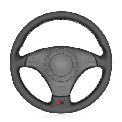 Loncky Auto Custom Fit OEM Black Genuine Leather Car Steering Wheel Cover for Audi A8 Audi TT Audi S4 Audi S6 Audi S8 Accessories