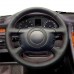 111Loncky Auto Custom Fit OEM Black Genuine Leather Car Steering Wheel Cover for Audi A2 (8Z) A6 (C5) Avant A8 (D2) S4 2003-2005 Accessories 