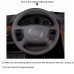 111Loncky Auto Custom Fit OEM Black Genuine Leather Car Steering Wheel Cover for Audi A2 (8Z) A6 (C5) Avant A8 (D2) S4 2003-2005 Accessories 