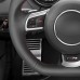 111Loncky Auto Custom Fit OEM Black Genuine Leather Car Steering Wheel Cover for Audi TT RS (8J) 2009-2014 RS 3 (8P) Sportback 2011-2013 RS 6 (C6) Avant