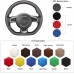 111Loncky Auto Custom Fit OEM Black Genuine Leather Car Steering Wheel Cover for Audi TT RS (8J) 2009-2014 RS 3 (8P) Sportback 2011-2013 RS 6 (C6) Avant