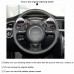 111Loncky Auto Custom Fit OEM Black Genuine Leather Car Steering Wheel Cover for Audi A1 8X A3 8V Sportback A4 B8 Avant A5 8T A6 C7 A7 G8 A8 D4 Q3 8U Q5 8R Accessories 