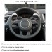 111Loncky Auto Custom Fit OEM Black Genuine Leather Pink Car Steering Wheel Cover for Audi Q3 (8U) 2011-2018 Q5 (8R) 2012-2017 Q7 (4L) 2011-2015 SQ5 (8R) Accessories