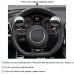 111Loncky Auto Custom Fit OEM Black Genuine Leather Car Steering Wheel Cover for Audi S1 (8X) S3 (8V) Sportback S4 (B8) Avant S5 (8T) S6 S7 RS Q3 SQ5 Accessories 