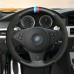 111Loncky Auto Custom Fit OEM Black Blue Suede Leather Car Steering Wheel Cover for BMW E60 M5 2005-2008 BMW E63 BMW E64 Cabrio M6 2005 2006 2007 2008 2009 2010 Accessories