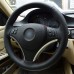 Loncky Auto Black Genuine Leather Steering Wheel Cover for BMW E90 128 I 135 I / BMW 325 I 328 I 328 XI 328 I XDrive / BMW 330 XI / BMW 335 I 335 XI 335 D 335 I XDrive Accessories