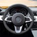 111Loncky Auto Custom Fit OEM Black Genuine Leather Car Steering Wheel Cover for BMW Z4 E89 2009 2010 2011 2012 2013 2014 2015 2016 Accessories