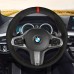 111Loncky Auto Custom Fit OEM Black Suede Leather Car Steering Wheel Cover for BMW G30 525i 530i 530d M550i M550d 2017 2018 G32 630i 640i M 2017 2018 Accessories