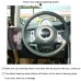 111Loncky Auto Custom Fit OEM Black Genuine Leather Car Steering Wheel Cover for Mini Coupe 2001 2002 2003 2004 2005 2006 Accessories 
