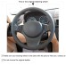 111Loncky Auto Custom Fit OEM Black Genuine Suede Leather Car Steering Wheel Cover for BMW X5 E53 2003 2004 2005 2006 X3 E83 2003 2004 2005 2006 2007 2008 2009 2010 Accessories 