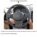 111Loncky Auto Custom Fit OEM Black Genuine Suede Leather Car Steering Wheel Cover for BMW X5 BMW E53 2003 2004 2005 2006 BMW X3 BMW E83 2003 2004 2005 2006 2007 2008 2009 2010 Accessories 