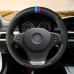 111Loncky Auto Custom Fit OEM Black Genuine Suede Leather Car Steering Wheel Cover for BMW X5 BMW E53 2003 2004 2005 2006 BMW X3 BMW E83 2003 2004 2005 2006 2007 2008 2009 2010 Accessories 