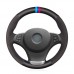 111Loncky Auto Custom Fit OEM Black Genuine Suede Leather Car Steering Wheel Cover for BMW X5 BMW E53 2003 2004 2005 2006 BMW X3 BMW E83 2003 2004 2005 2006 2007 2008 2009 2010 Accessories 