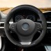 111Loncky Auto Custom Fit OEM Black Genuine Suede Leather Car Steering Wheel Cover for BMW X5 BMW E53 2003 2004 2005 2006 BMW X3 BMW E83 2003 2004 2005 2006 2007 2008 2009 2010 Accessories 