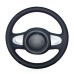 111Loncky Auto Custom Fit OEM Black Genuine Leather Car Steering Wheel Cover for Mini Coupe 2013 (2-Spoke)
