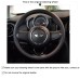 111Loncky Auto Custom Fit OEM Black Genuine Leather Car Steering Wheel Cover for Mini Coupe 2016 Accessories