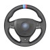 111Loncky Car Custom Fit OEM Black Genuine Leather Steering Wheel Cover for BMW M Sport F10 F11 F07 M5 F10 2011-2013 F12 F13 F06 F01 F02 Accessories