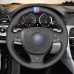 111Loncky Car Custom Fit OEM Black Genuine Leather Steering Wheel Cover for BMW M Sport F10 F11 F07 M5 F10 2011-2013 F12 F13 F06 F01 F02 Accessories