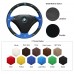 111Loncky Auto Custom Fit OEM Black Blue Suede Genuine Leather Car Steering Wheel Cover for BMW 530 523 523li 525 520li 535 545i E60 Accessories