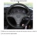 111Loncky Auto Custom Fit OEM Black Genuine Leather Car Steering Wheel Cover for BMW 3 Series E36 1996-2000 / E36 (Sedan) 1996-1997 / E46 (Sedan) 1998-2000 / E36 (Hatchback) 1996-2000 Z3 E36/7 (Roadster) 1995-1999