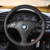 111Loncky Auto Custom Fit OEM Black Suede Genuine Leather Car Steering Wheel Cover for BMW E46 BMW E36 BMW E39 Accessories
