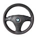 111Loncky Auto Custom Fit OEM Black Suede Genuine Leather Car Steering Wheel Cover for BMW E46 BMW E36 BMW E39 Accessories
