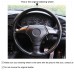 111Loncky Auto Custom Fit OEM Black Genuine Leather Car Steering Wheel Cover for BMW E36 1995-2000 E46 1998-2000 E39 1995-1999 E3 1995-1997 Accessories