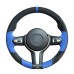 111Loncky Auto Custom Fit Black Blue Suede Leather Car Steering Wheel Cover for BMW M F86 F87 F80 F82 F30 F83 F25 F35 F32 F33 F07 F10 F11 F18 F06 F12 F13 F15 Accessories 