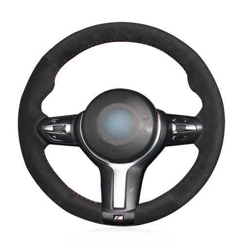 Loncky Auto Custom Fit OEM Black Suede Car Steering Wheel Cover for BMW 228i 230i 320i 328i 330i 335i 340i 428i 430i 435i 440i 525i 535i 550i 640i 650i Accessories 