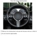111Loncky Auto Custom Fit OEM Black Genuine Leather Suede Car Steering Wheel Cover for BMW 228i 230i 320i 328i 330i 335i 340i 428i 430i 435i 440i 525i 535i 550i 640i 650i Accessories 