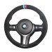 111Loncky Auto Custom Fit OEM Black Suede Leather Car Steering Wheel Cover for BMW 228i 230i 320i 328i 330i 335i 340i 428i 430i 435i 440i 525i 535i 550i 640i 650i Accessories 