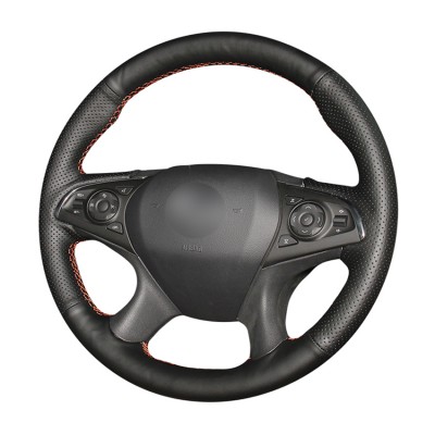 Loncky Auto Custom Fit OEM Black Genuine Leather Car Steering Wheel Cover for Buick Lacrosse 2017 2018 2019 Accessories