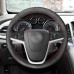 Loncky Auto Custom Fit OEM Black Genuine Leather Car Steering Wheel Cover for Buick Excelle XT GT Encore Opel Mokka Opel Insignia Astra J Meriva Zafira C Accessories