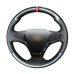 111Loncky Auto Custom Fit OEM PU Carbon Fiber Black Genuine Leather Car Steering Wheel Cover for Chevrolet Cruze 2016 2017 2018 2019 Accessories